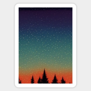 Magical sunset pattern Sticker